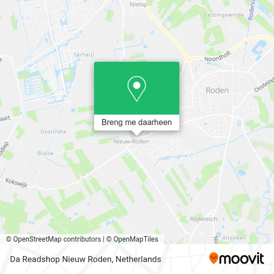 Da Readshop Nieuw Roden kaart