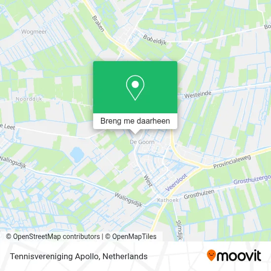 Tennisvereniging Apollo kaart
