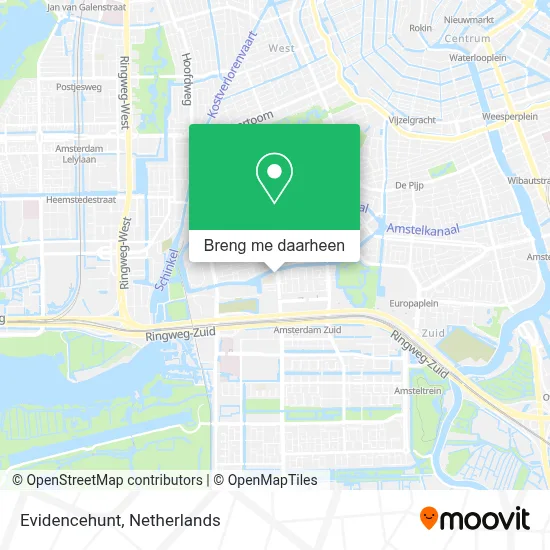 Evidencehunt kaart
