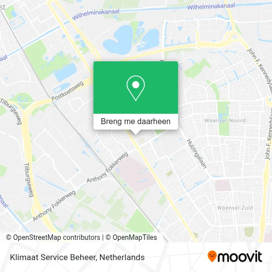 Klimaat Service Beheer kaart
