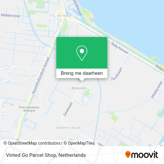 Vinted Go Parcel Shop kaart