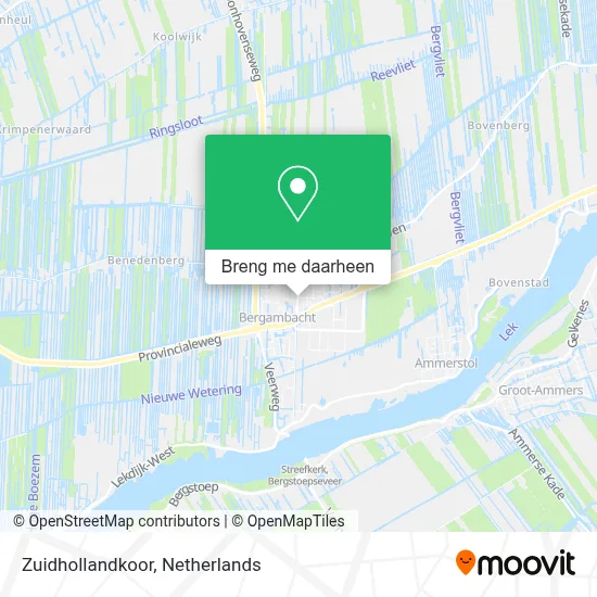 Zuidhollandkoor kaart