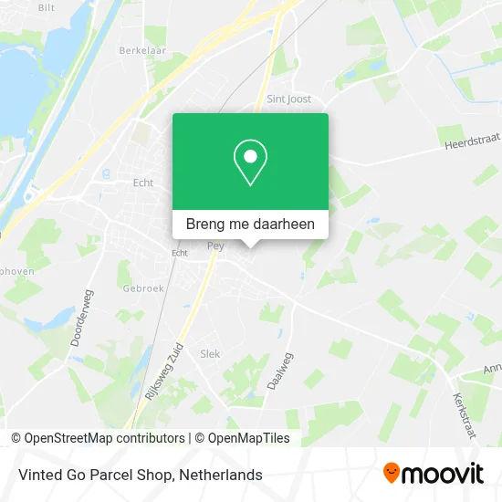 Vinted Go Parcel Shop kaart