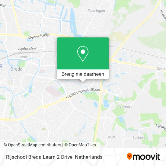Rijschool Breda Learn 2 Drive kaart