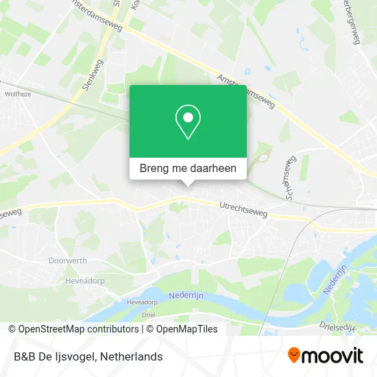 B&B De Ijsvogel kaart