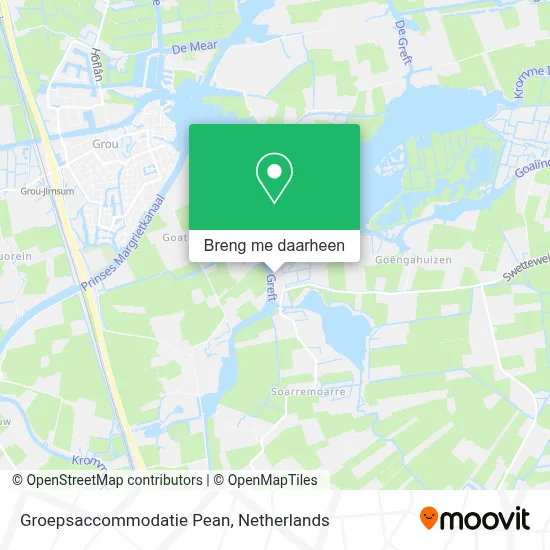 Groepsaccommodatie Pean kaart