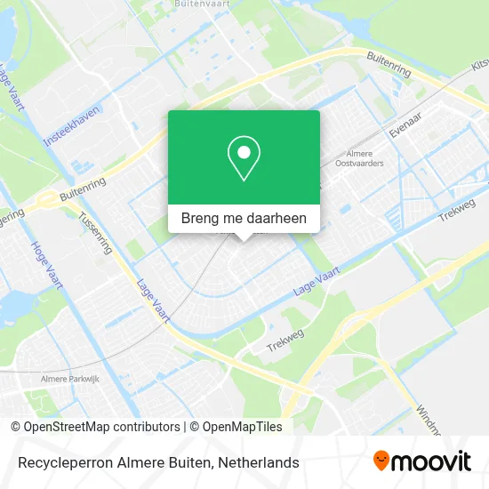 Recycleperron Almere Buiten kaart