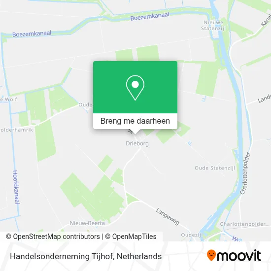 Handelsonderneming Tijhof kaart