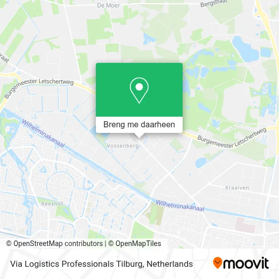 Via Logistics Professionals Tilburg kaart