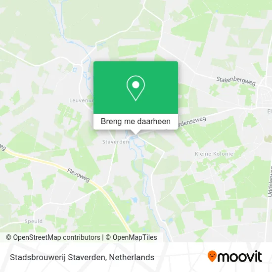 Stadsbrouwerij Staverden kaart