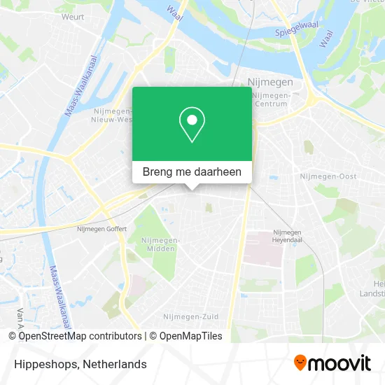 Hippeshops kaart