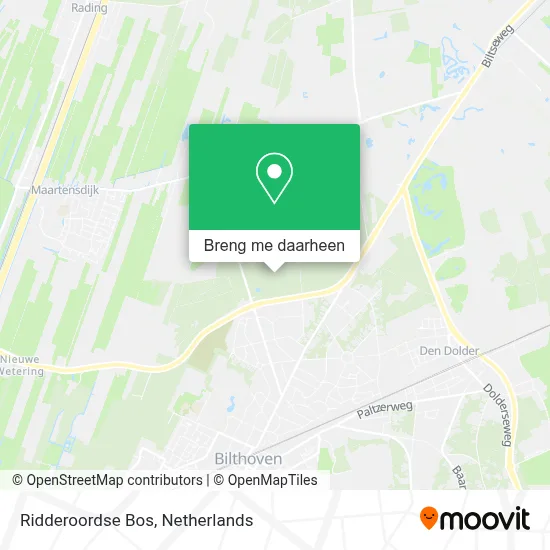 Ridderoordse Bos kaart