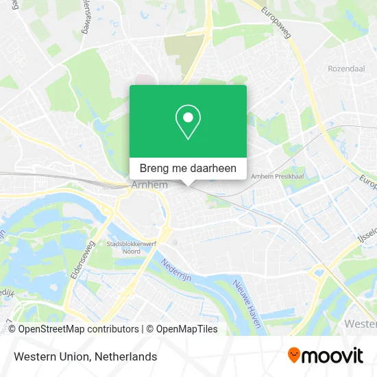 Western Union kaart