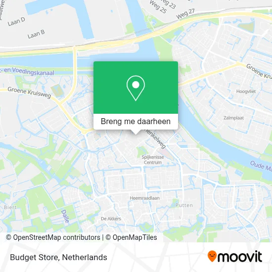 Budget Store kaart