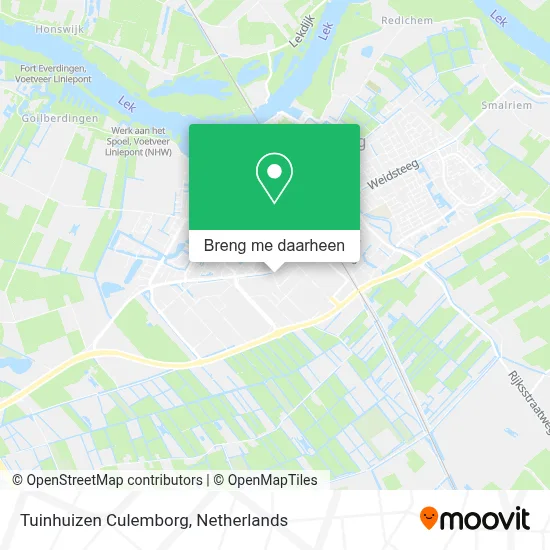 Tuinhuizen Culemborg kaart