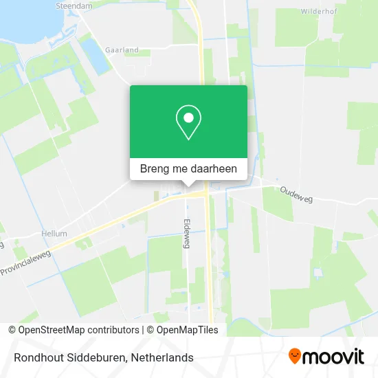 Rondhout Siddeburen kaart
