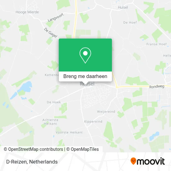 D-Reizen kaart