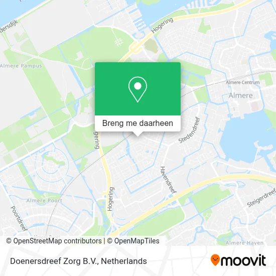 Doenersdreef Zorg B.V. kaart
