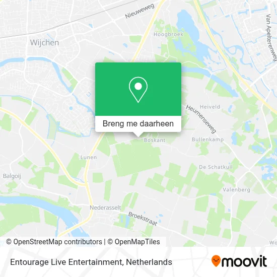 Entourage Live Entertainment kaart