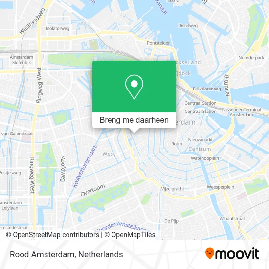 Rood Amsterdam kaart