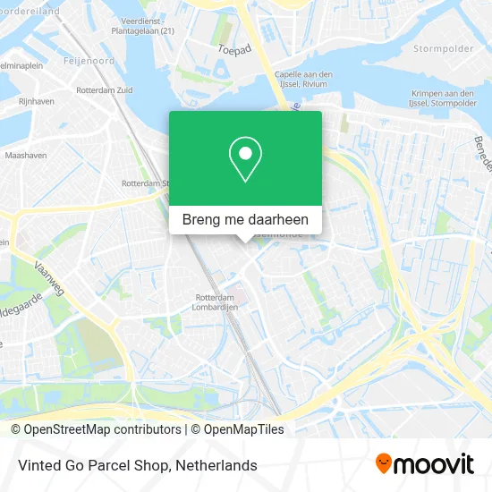 Vinted Go Parcel Shop kaart