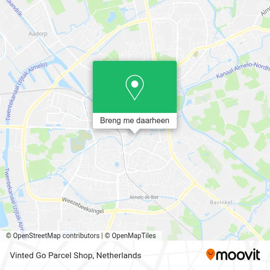 Vinted Go Parcel Shop kaart