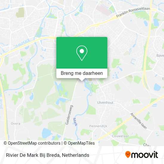 Rivier De Mark Bij Breda kaart