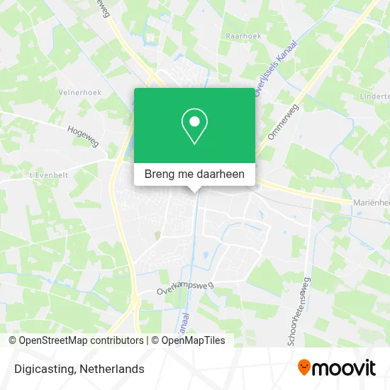 Digicasting kaart