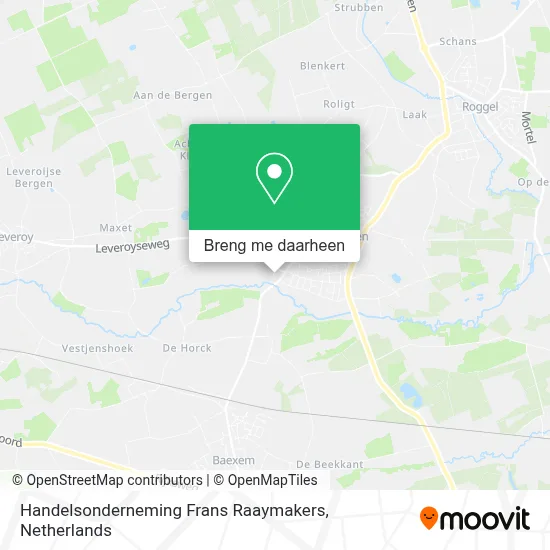Handelsonderneming Frans Raaymakers kaart