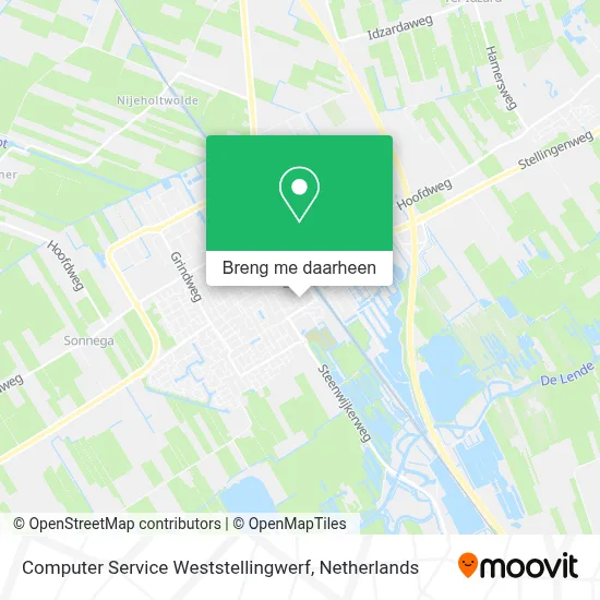 Computer Service Weststellingwerf kaart