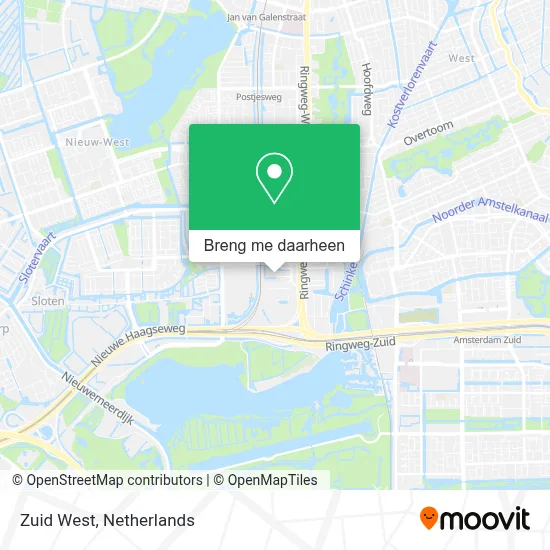 Zuid West kaart