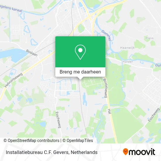 Installatiebureau C.F. Gevers kaart