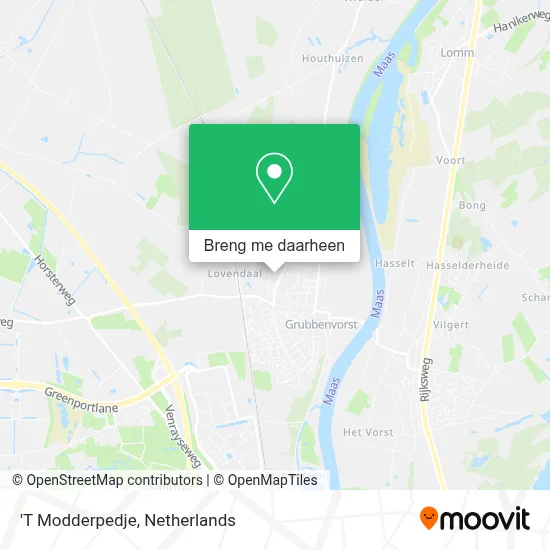 'T Modderpedje kaart