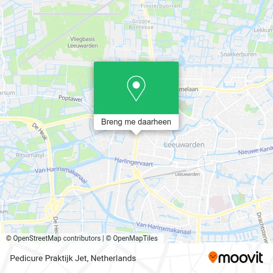 Pedicure Praktijk Jet kaart