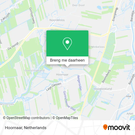 Hoornaar kaart