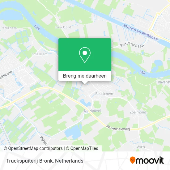 Truckspuiterij Bronk kaart