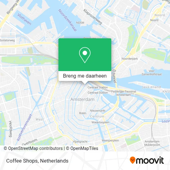 Coffee Shops kaart