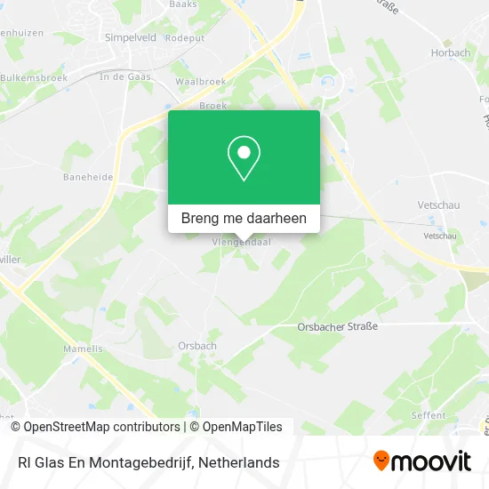 Rl Glas En Montagebedrijf kaart