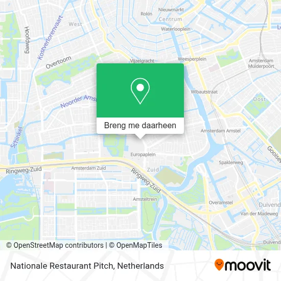 Nationale Restaurant Pitch kaart