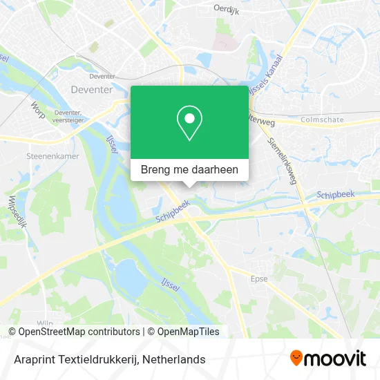 Araprint Textieldrukkerij kaart