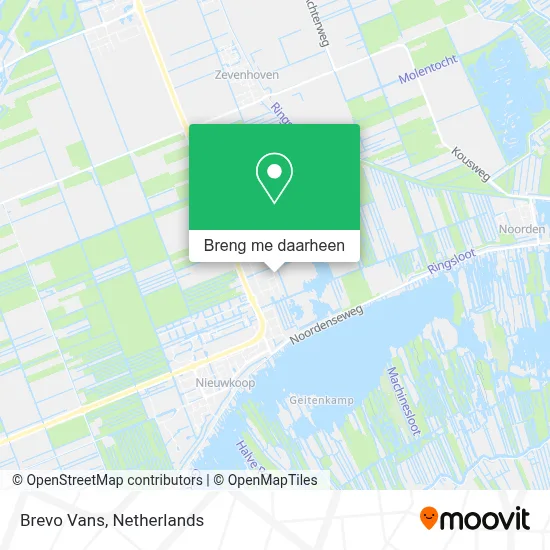 Brevo Vans kaart