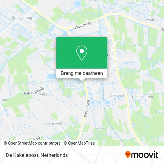 De Kakelepost kaart