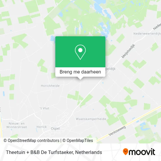 Theetuin + B&B De Turfstaeker kaart