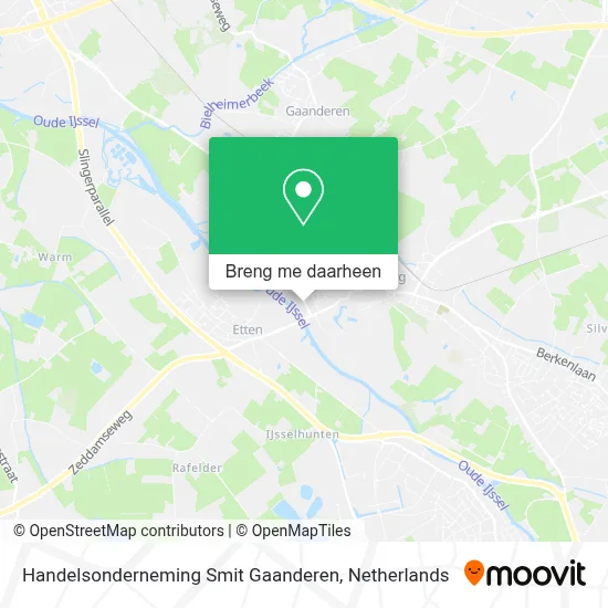 Handelsonderneming Smit Gaanderen kaart