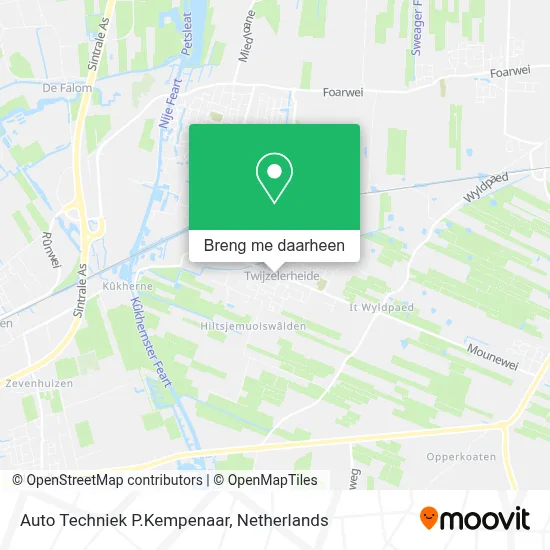 Auto Techniek P.Kempenaar kaart