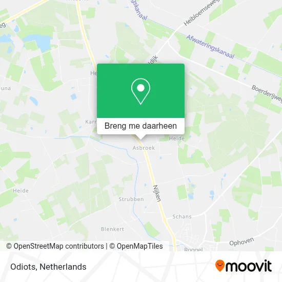 Odiots kaart