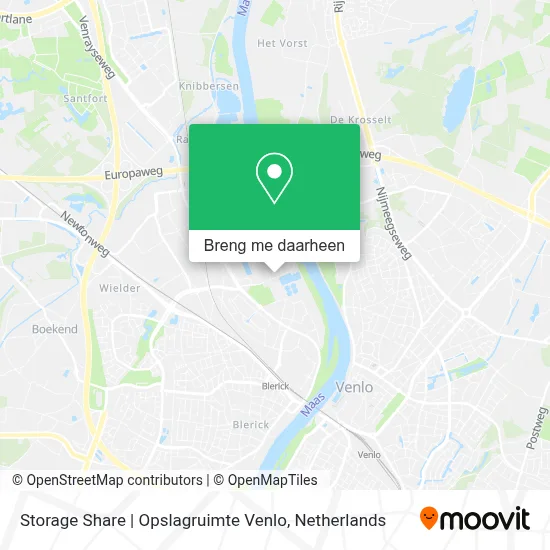 Storage Share | Opslagruimte Venlo kaart