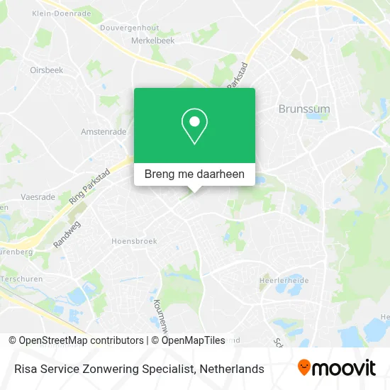 Risa Service Zonwering Specialist kaart