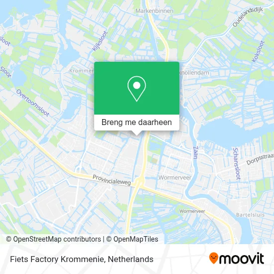 Fiets Factory Krommenie kaart