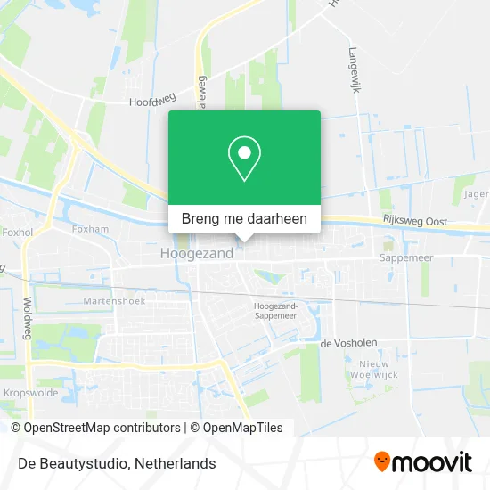 De Beautystudio kaart